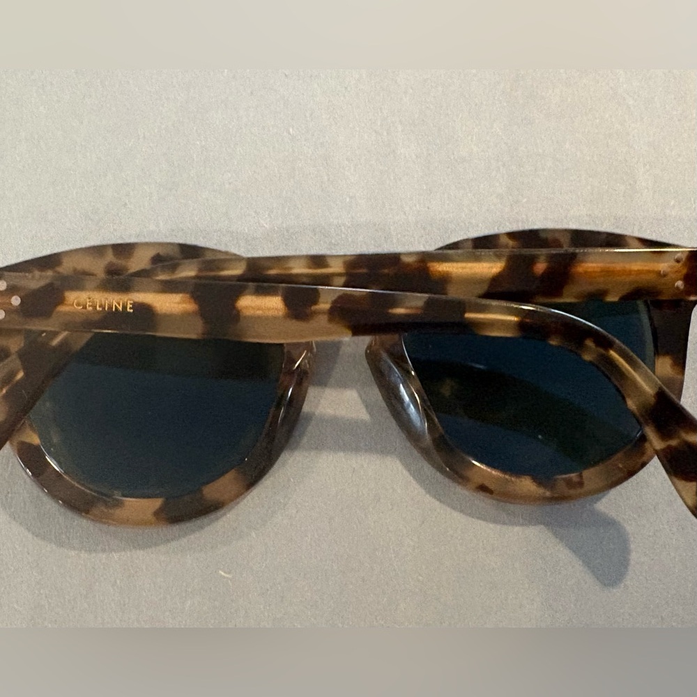 Celine Tortoiseshell Round Sunglasses - Brown/Black